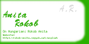 anita rokob business card